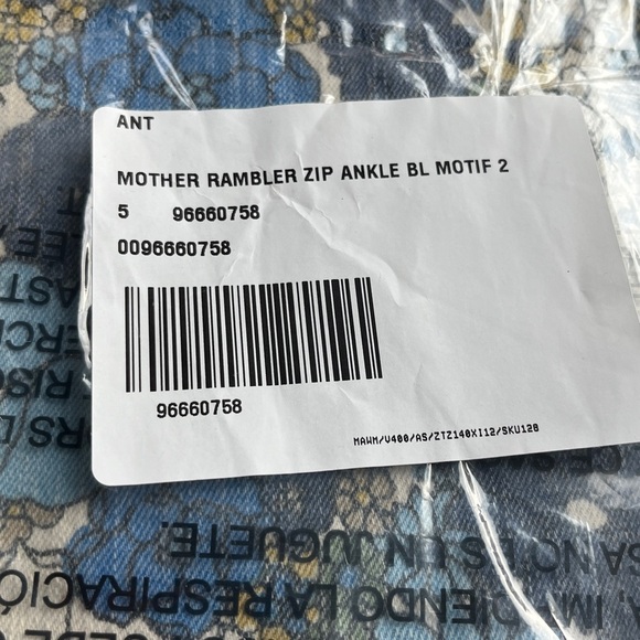 MOTHER The Rambler High Rise Zip Ankle Jeans Size 25 NIP - Picture 5 of 16